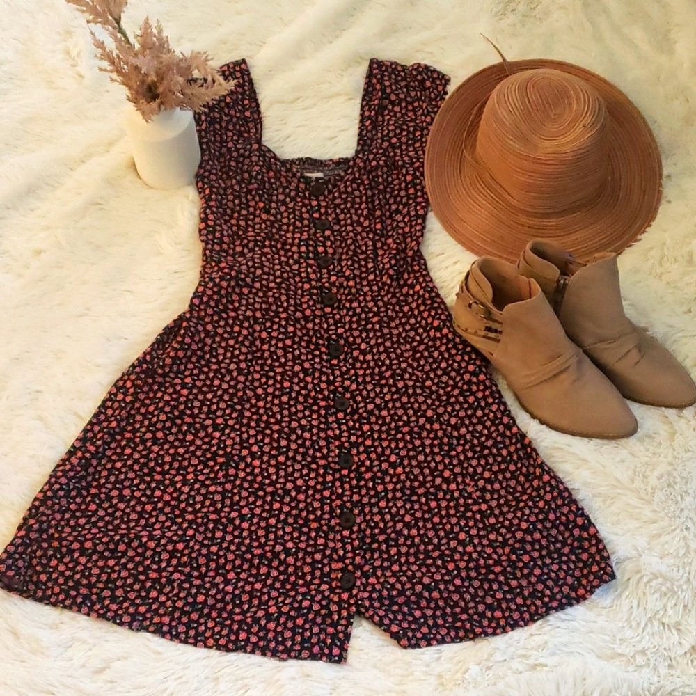 💚Used Aeropostal button up dress with pockets